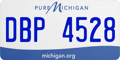 MI license plate DBP4528