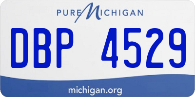 MI license plate DBP4529