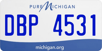 MI license plate DBP4531
