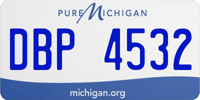MI license plate DBP4532