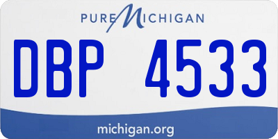 MI license plate DBP4533