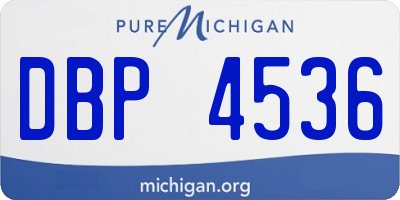 MI license plate DBP4536