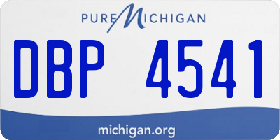 MI license plate DBP4541