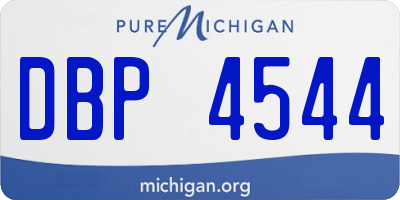 MI license plate DBP4544