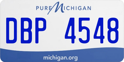 MI license plate DBP4548
