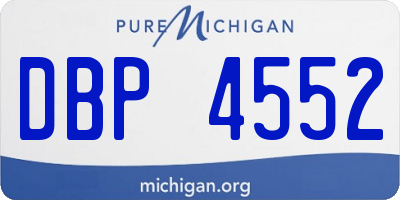 MI license plate DBP4552