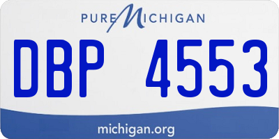 MI license plate DBP4553