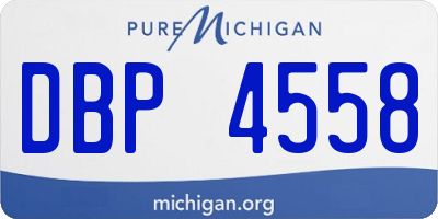 MI license plate DBP4558