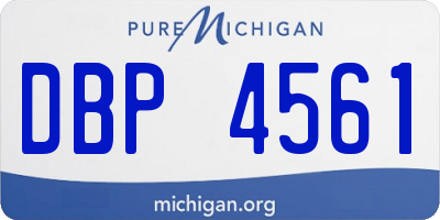 MI license plate DBP4561