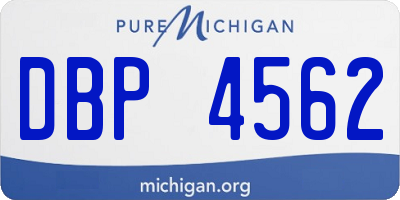 MI license plate DBP4562