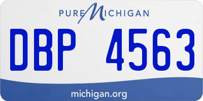 MI license plate DBP4563