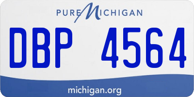 MI license plate DBP4564