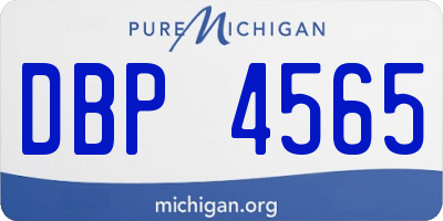 MI license plate DBP4565