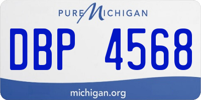 MI license plate DBP4568