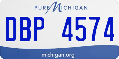 MI license plate DBP4574