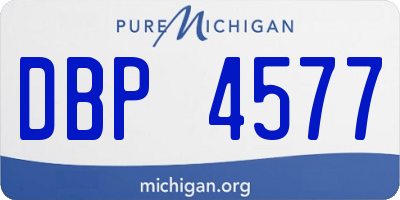 MI license plate DBP4577