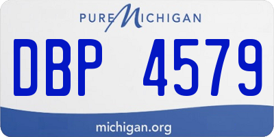 MI license plate DBP4579