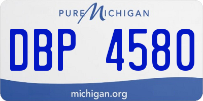 MI license plate DBP4580