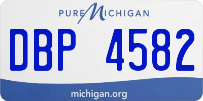 MI license plate DBP4582