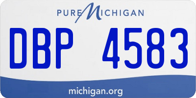 MI license plate DBP4583