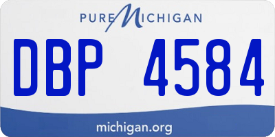 MI license plate DBP4584