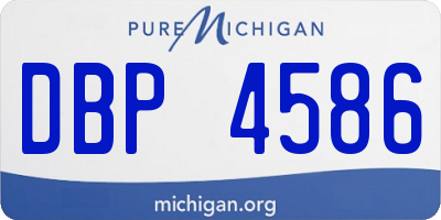 MI license plate DBP4586