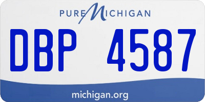MI license plate DBP4587