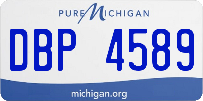 MI license plate DBP4589