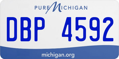 MI license plate DBP4592