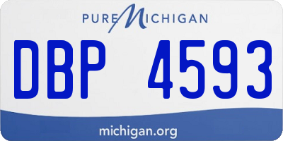 MI license plate DBP4593