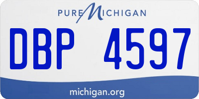 MI license plate DBP4597