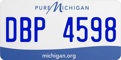 MI license plate DBP4598