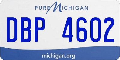 MI license plate DBP4602