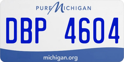 MI license plate DBP4604