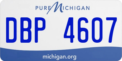 MI license plate DBP4607