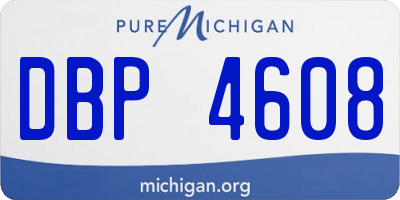 MI license plate DBP4608