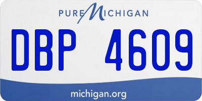 MI license plate DBP4609