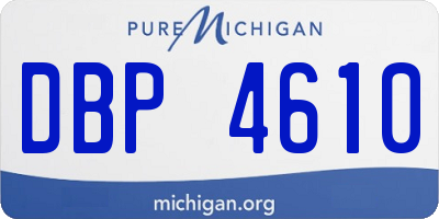 MI license plate DBP4610