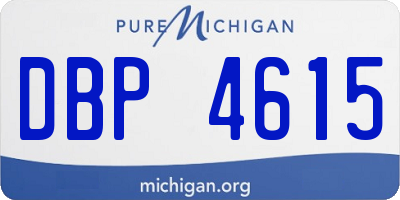 MI license plate DBP4615
