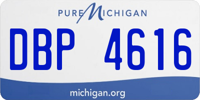 MI license plate DBP4616