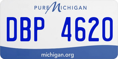 MI license plate DBP4620