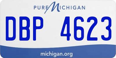 MI license plate DBP4623