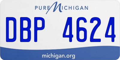 MI license plate DBP4624