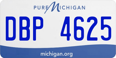 MI license plate DBP4625