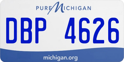 MI license plate DBP4626
