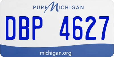MI license plate DBP4627