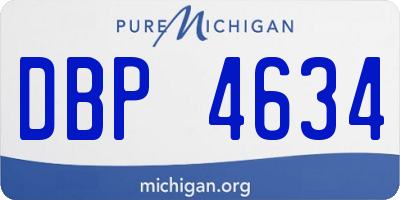 MI license plate DBP4634