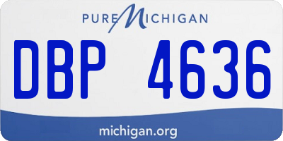 MI license plate DBP4636