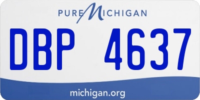 MI license plate DBP4637