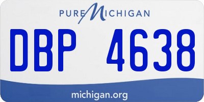 MI license plate DBP4638
